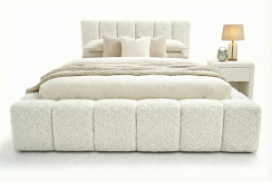 Łóżko tapicerowane Aurora 140x200 cm z pojemnikiem i stelażem metalowym   